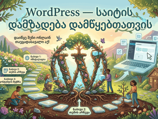 WordPress — საიტის დამზადება დამწყებთათვის